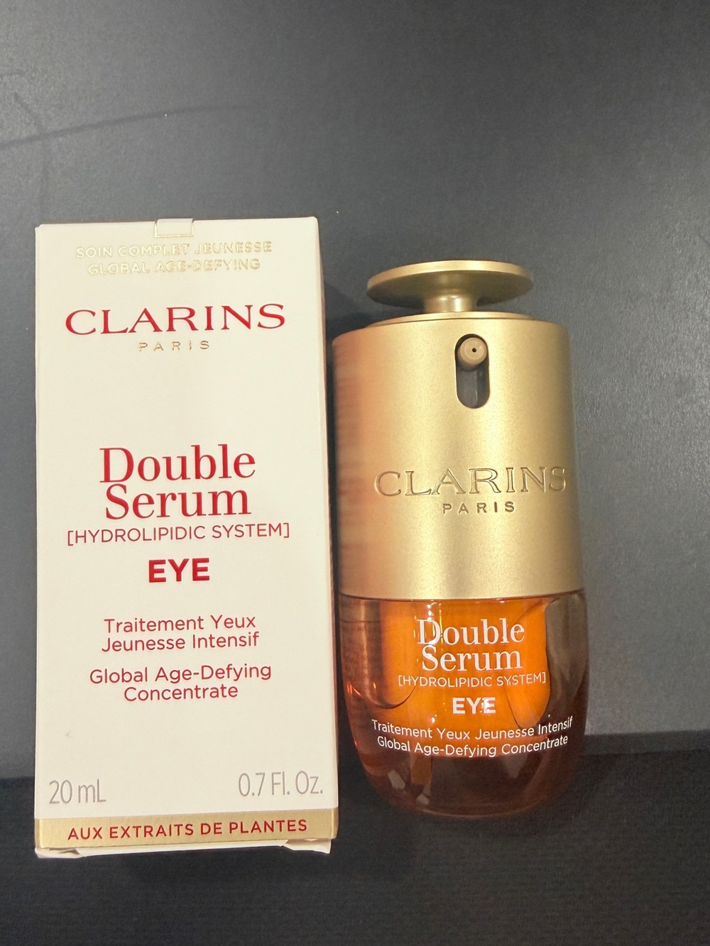 Clarins Double Serum Eye - Gold and Amber Bottle